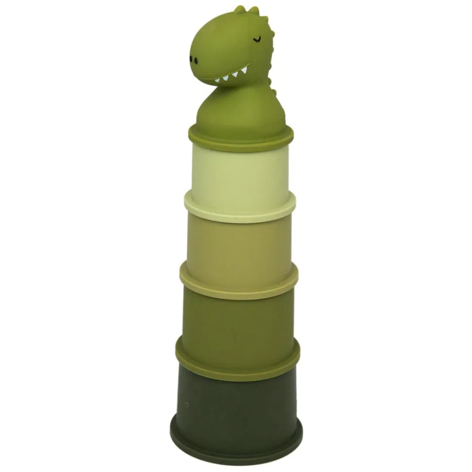 Lot de 5 gobelets empilables de bain - mr. dino