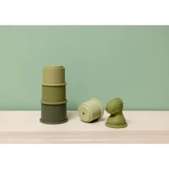 Lot de 5 gobelets empilables de bain - mr. dino
