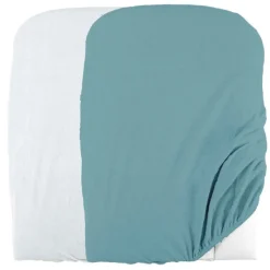 Lot de 2 housses de matelas à langer blanc / nile