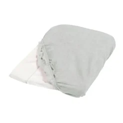 Lot de 2 housses de matelas à langer gris clair
