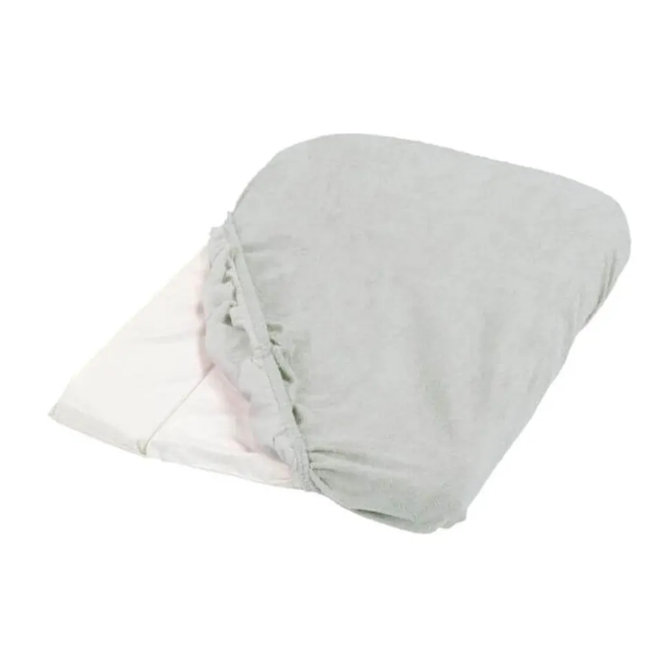 Lot de 2 housses de matelas à langer gris clair