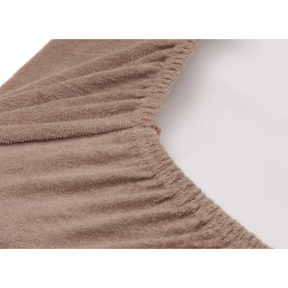 Lot de 2 housses matelas à langer éponge 50 x 70 cm milky coffee et ivory