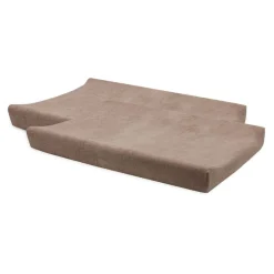 Lot de 2 housses matelas à langer éponge 50 x 70 cm milky coffee