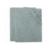 Lot de 2 housses matelas à langer éponge 75 x 85 cm sea green