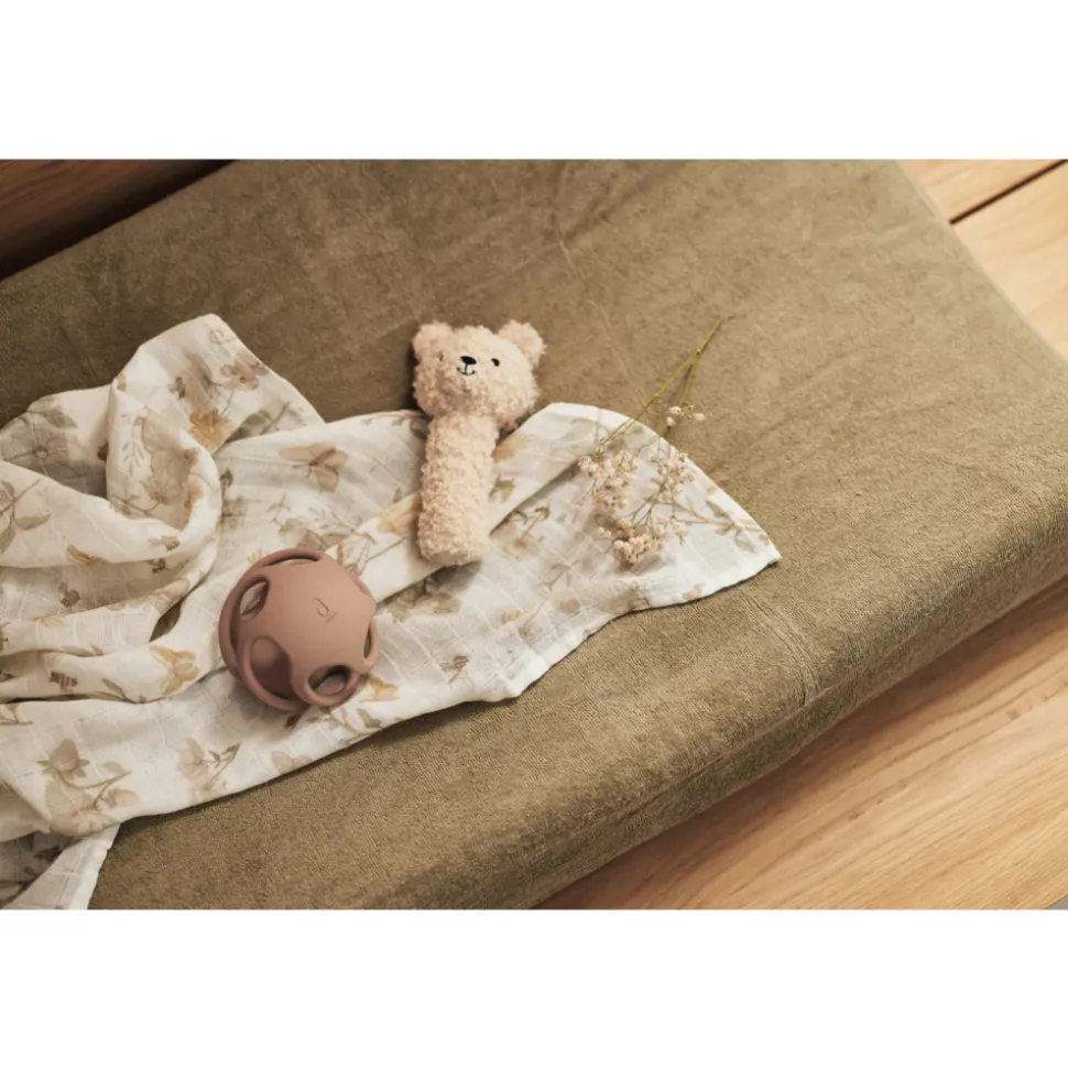 Lot de 2 housses matelas à langer éponge 50 x 70 cm olive