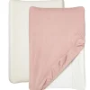 Lot de 2 housses matelas à langer 50 x 70 cm blanc - rose