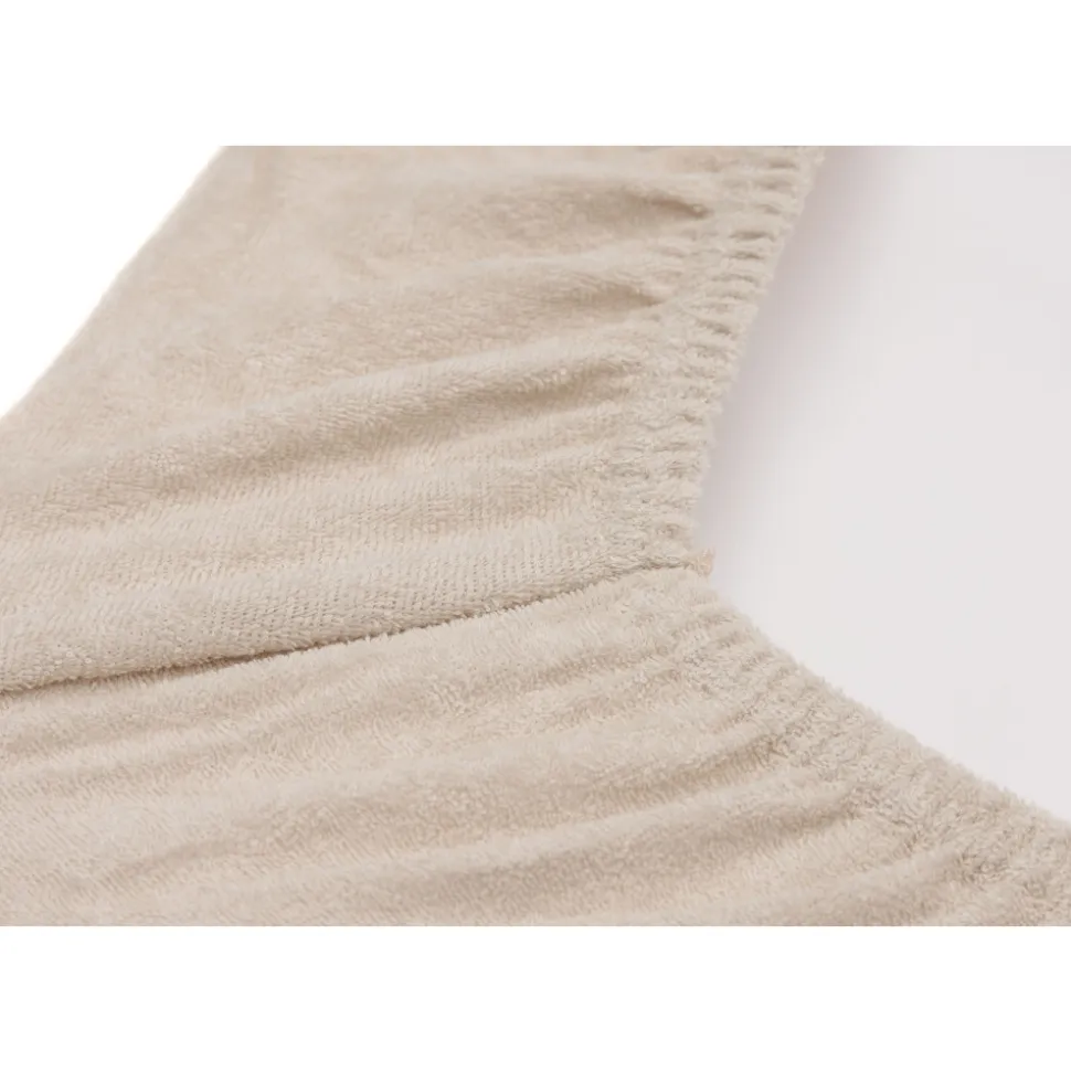Lot de 2 housses matelas à langer éponge 50 x 70 cm oatmeal et sand