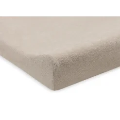 Lot de 2 housses matelas à langer éponge 50 x 70 cm oatmeal et sand