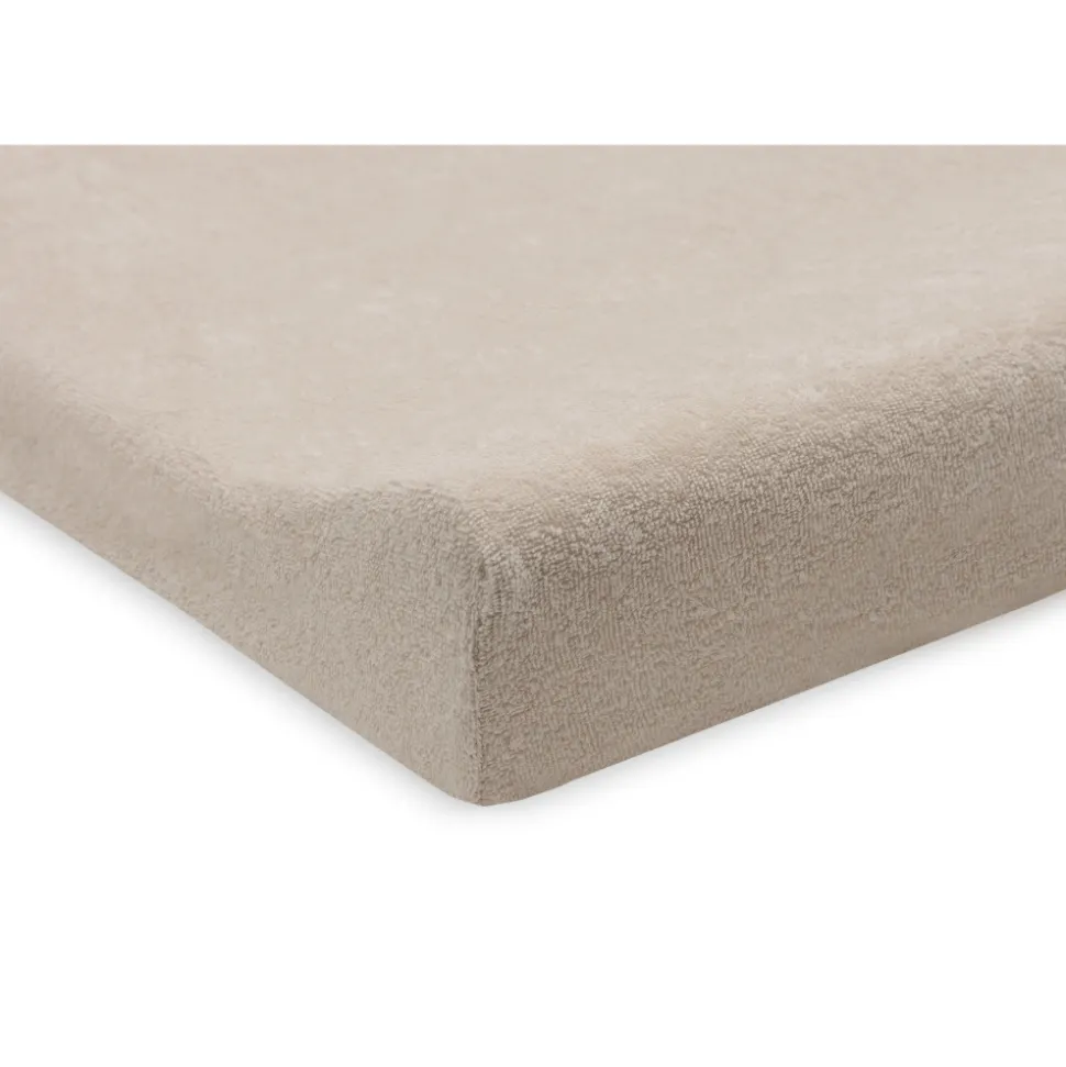 Lot de 2 housses matelas à langer éponge 50 x 70 cm oatmeal et sand