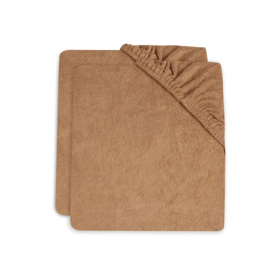 Lot de 2 housses matelas à langer éponge 50 x 70 cm biscuit