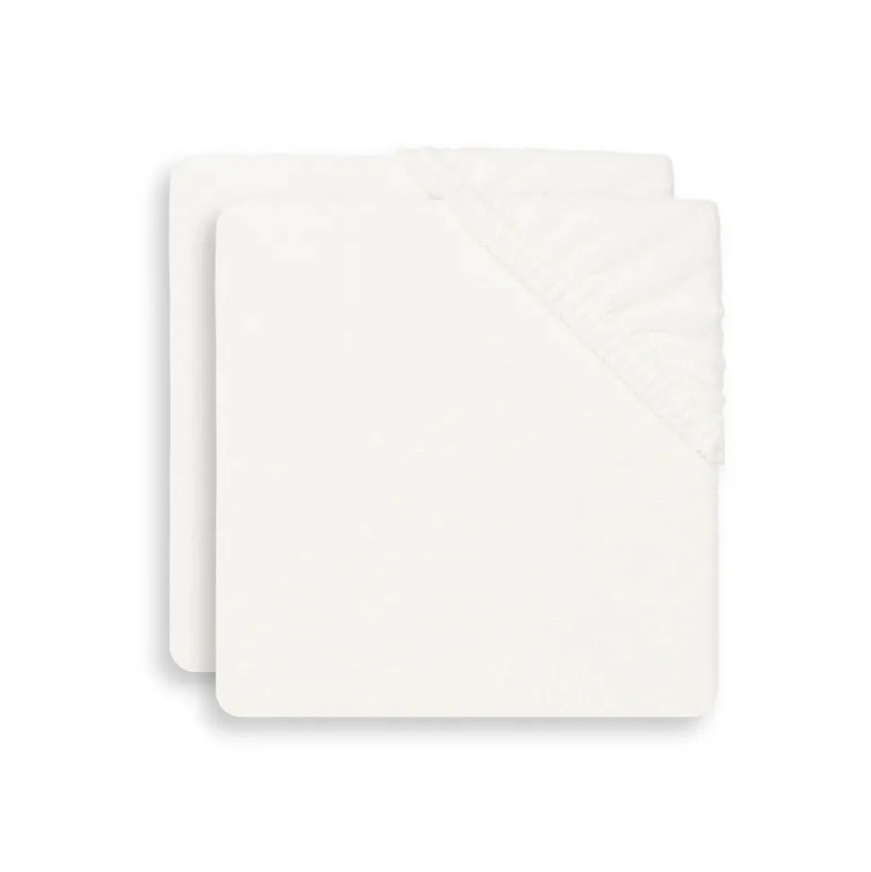 Lot de 2 housses matelas à langer éponge 50 x 70 cm ivoire