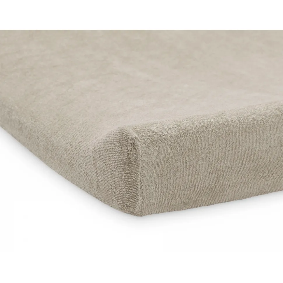 Lot de 2 housses matelas à langer éponge 50 x 70 cm nougat