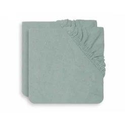 Lot de 2 housses matelas à langer éponge 50 x 70 cm ash green