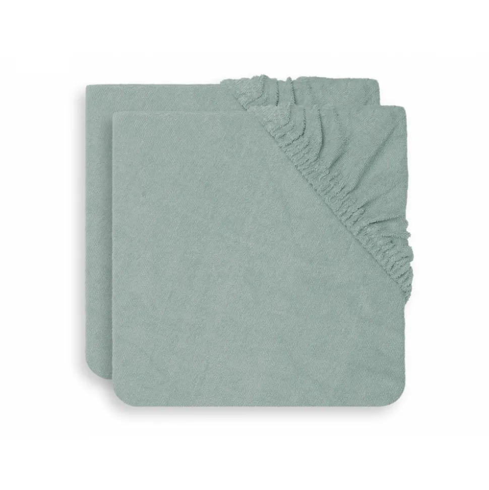 Lot de 2 housses matelas à langer éponge 50 x 70 cm ash green