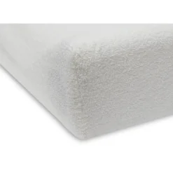 Lot de 2 housses matelas à langer éponge 50 x 70 cm ivoire et nougat