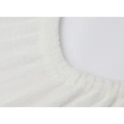 Lot de 2 housses matelas à langer éponge 50 x 70 cm ivoire et nougat