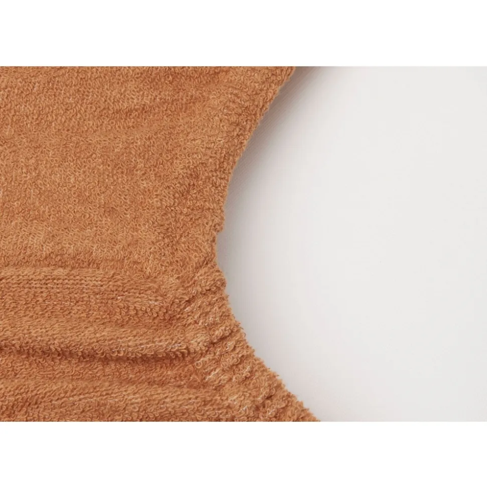 Lot de 2 housses matelas à langer éponge 50 x 70 cm caramel et biscuit