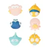 Lot de 6 jouets de bain rigolo pastel