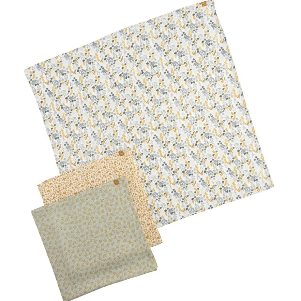 Lot de 3 langes coton bio 70 x 70 promenons nous