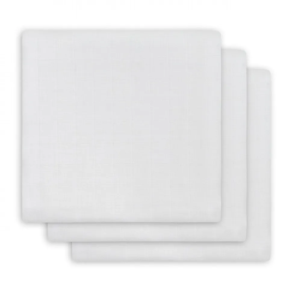 Lot de 3 langes coton hydrophile 70x70 cm white