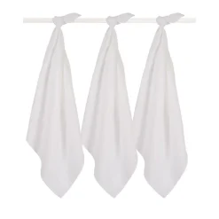 Lot de 3 langes coton hydrophile 70x70 cm white