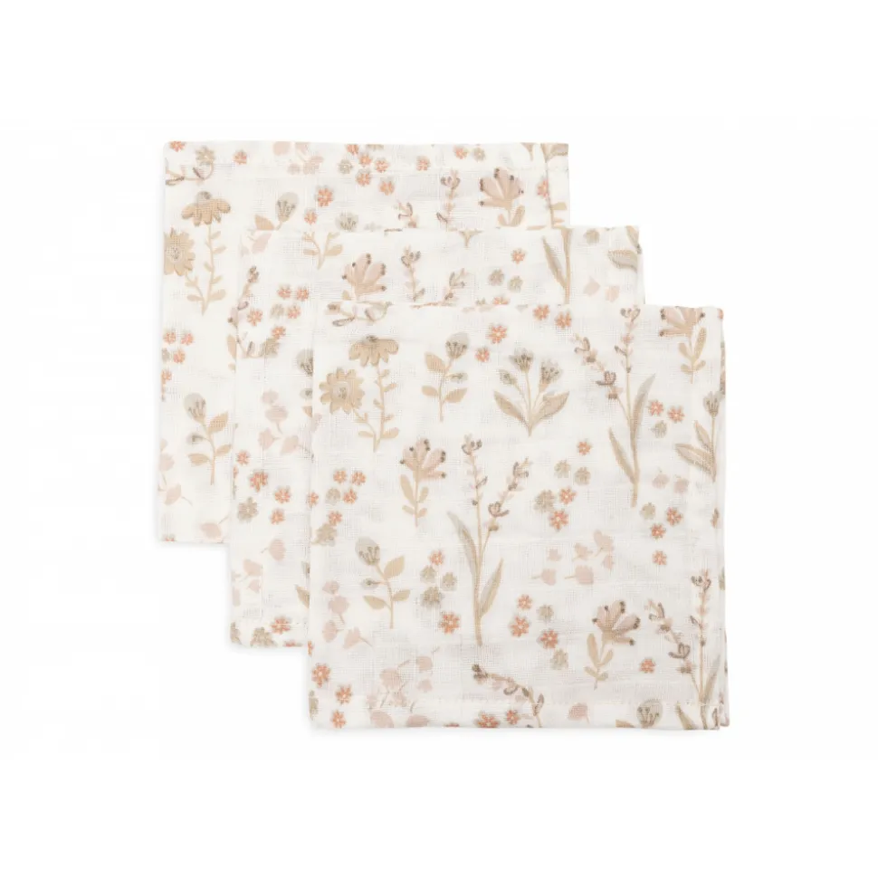 Lot de 3 langes en coton 31 x 31 cm bloomy
