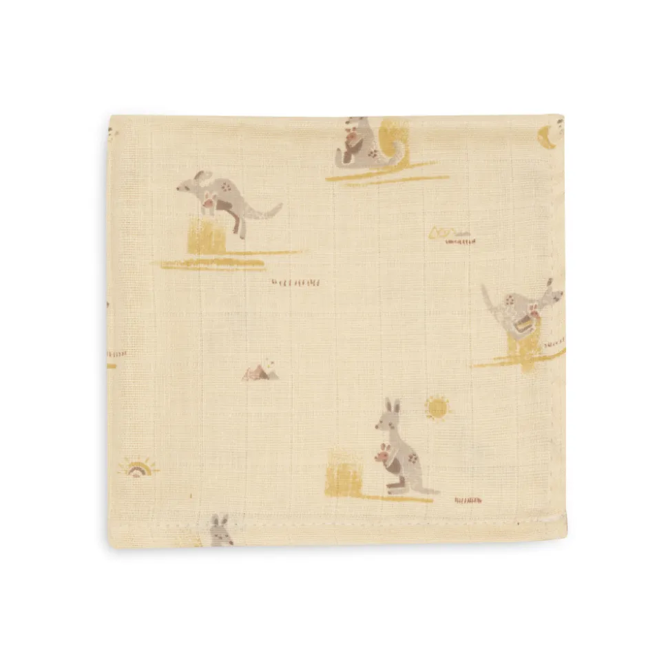 Lot de 3 langes en coton 31 x 31 cm kangaroots