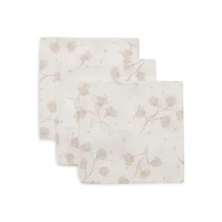 Lot de 3 langes en coton 31 x 31 cm leafy dreams