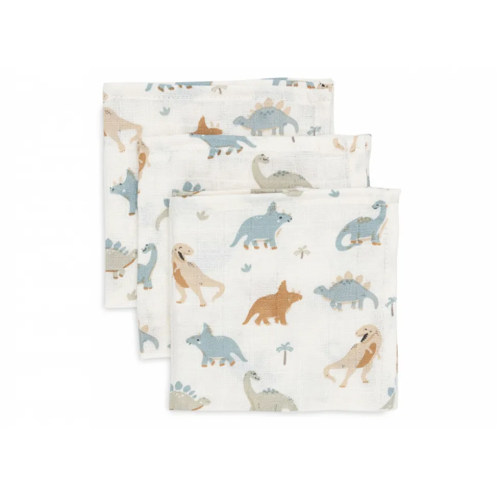 Lot de 3 langes en coton 31 x 31 cm roarsome