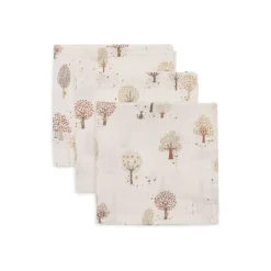 Lot de 3 langes en coton 31 x 31 cm tiny park