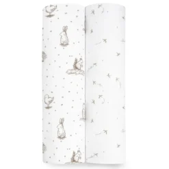 Lot de 2 langes en mousseline de coton healing nature
