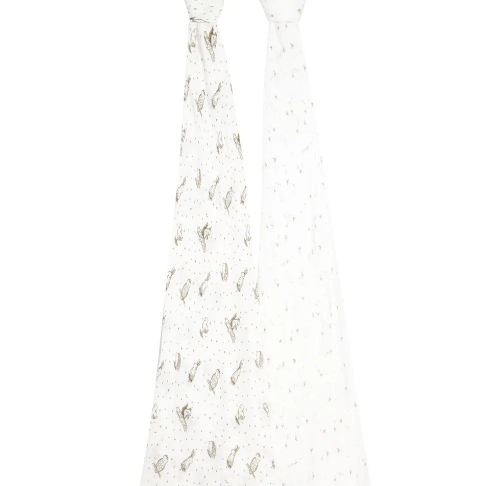 Lot de 2 langes en mousseline de coton healing nature