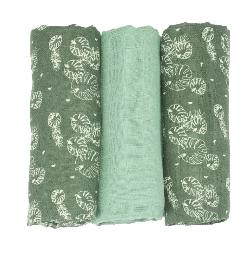 Lot de 3 langes feuille