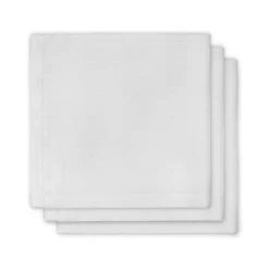 Lot de 3 langes gaze de coton blanc 31cm x 31cm