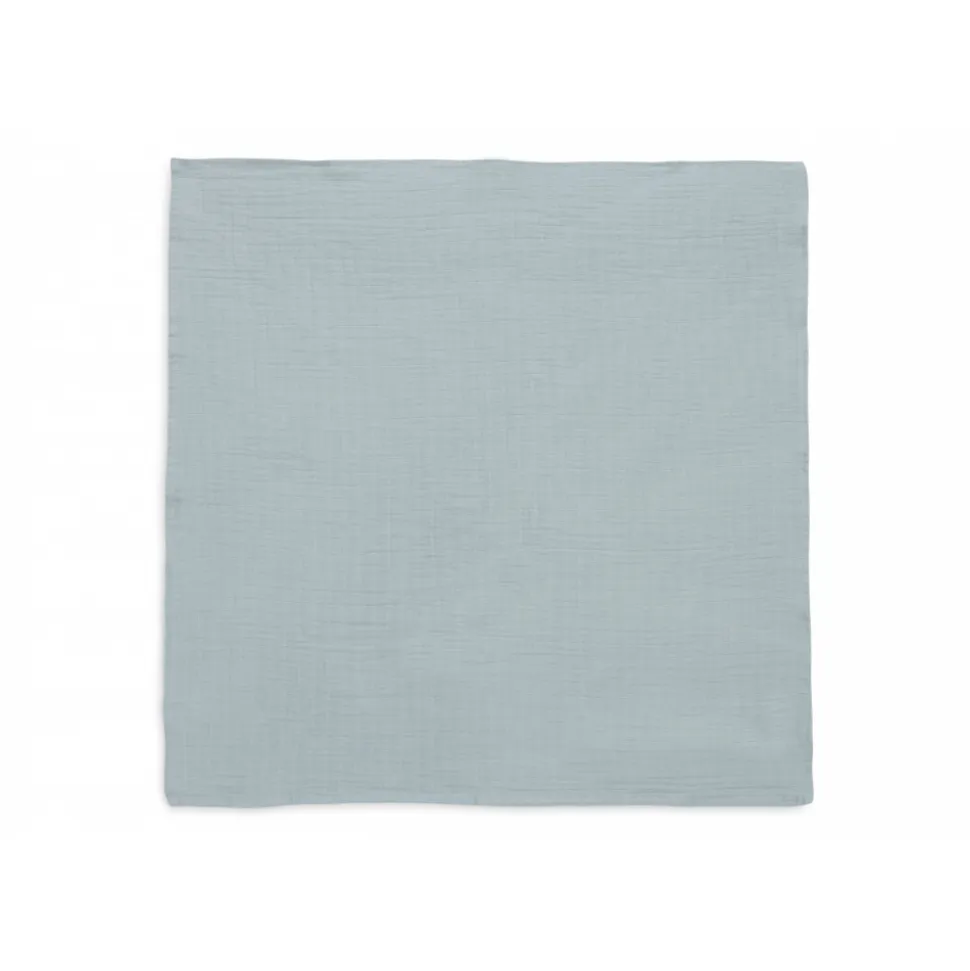 Lot de 4 langes gaze de coton 70 x 70 cm sea green & ivoire