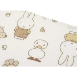 Lot de 3 langes gaze de coton 70 x 70 cm miffy family farm