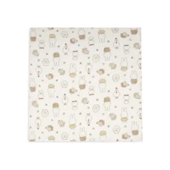 Lot de 3 langes gaze de coton 70 x 70 cm miffy family farm