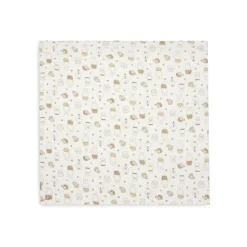 Lot de 2 langes gaze de coton 115x115 cm miffy family farm