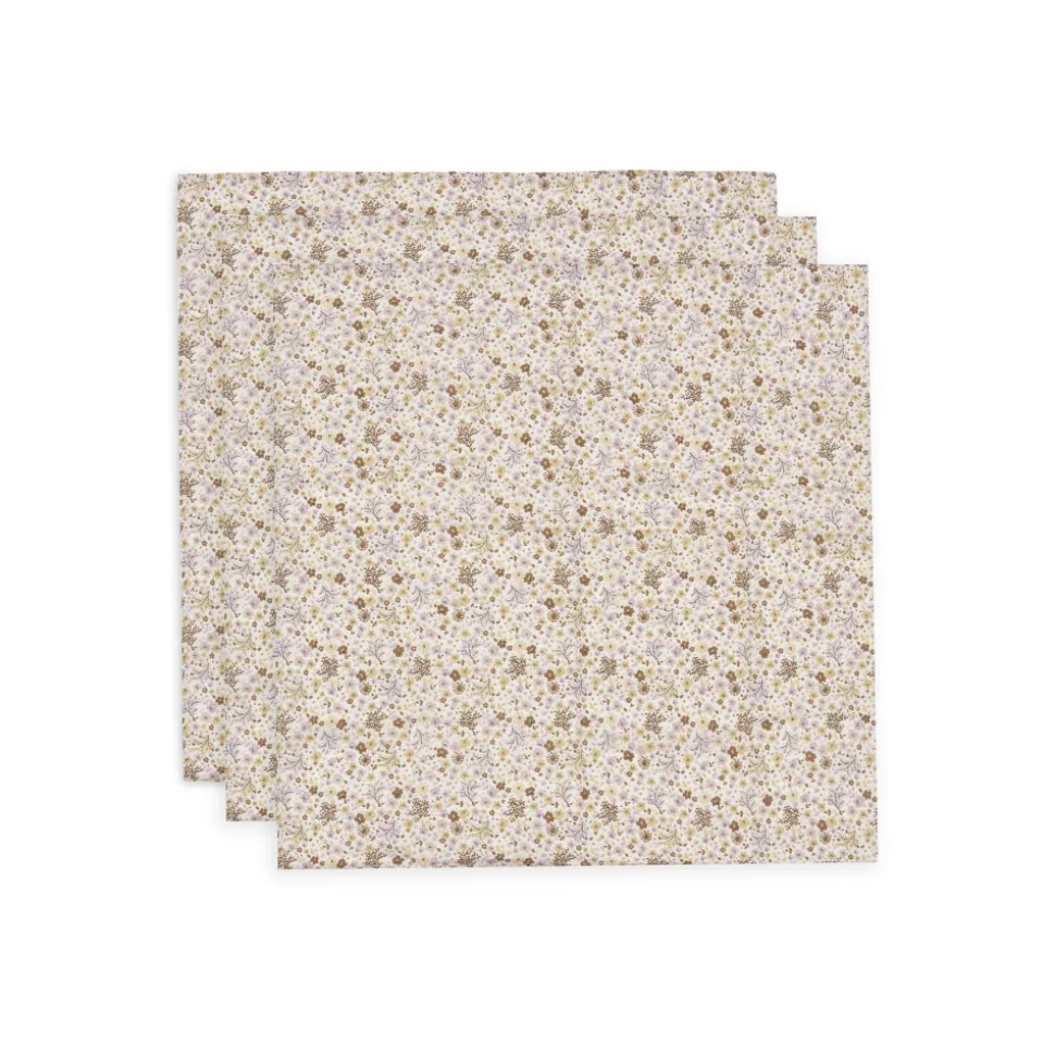 Lot de 3 langes gaze de coton 70 x 70 cm flower fairies