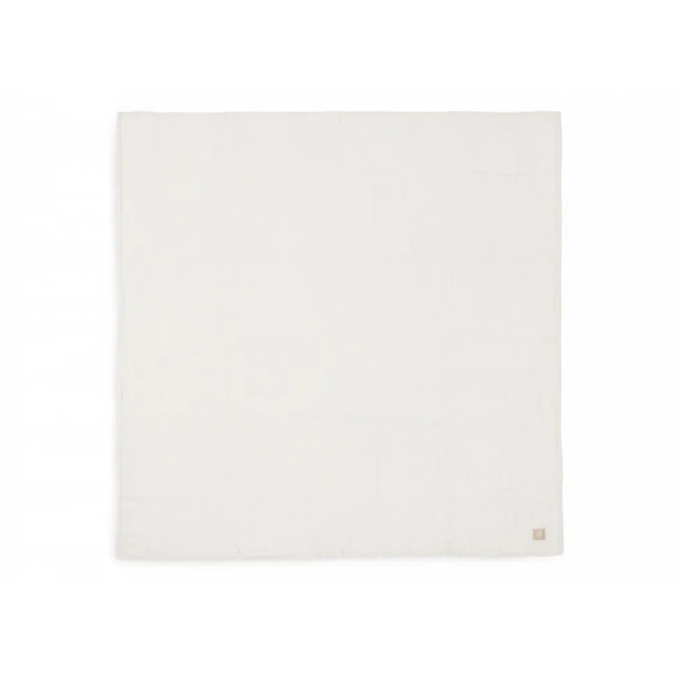Lot de 2 langes gaze de coton 115 x 115 cm biscuit & ivoire
