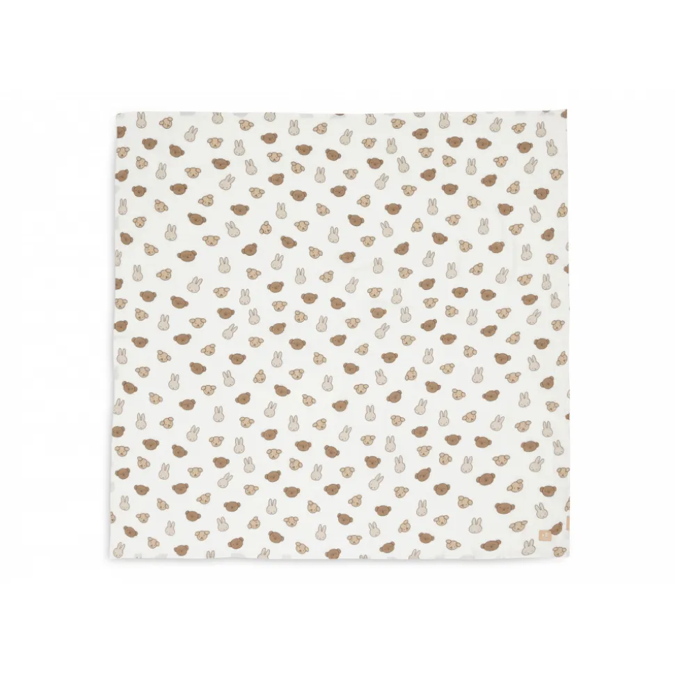 Lot de 2 langes gaze de coton 115x115 cm miffy and friends