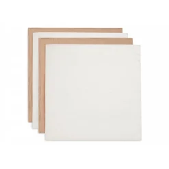 Lot de 4 langes gaze de coton 70 x 70 cm biscuit & ivoire