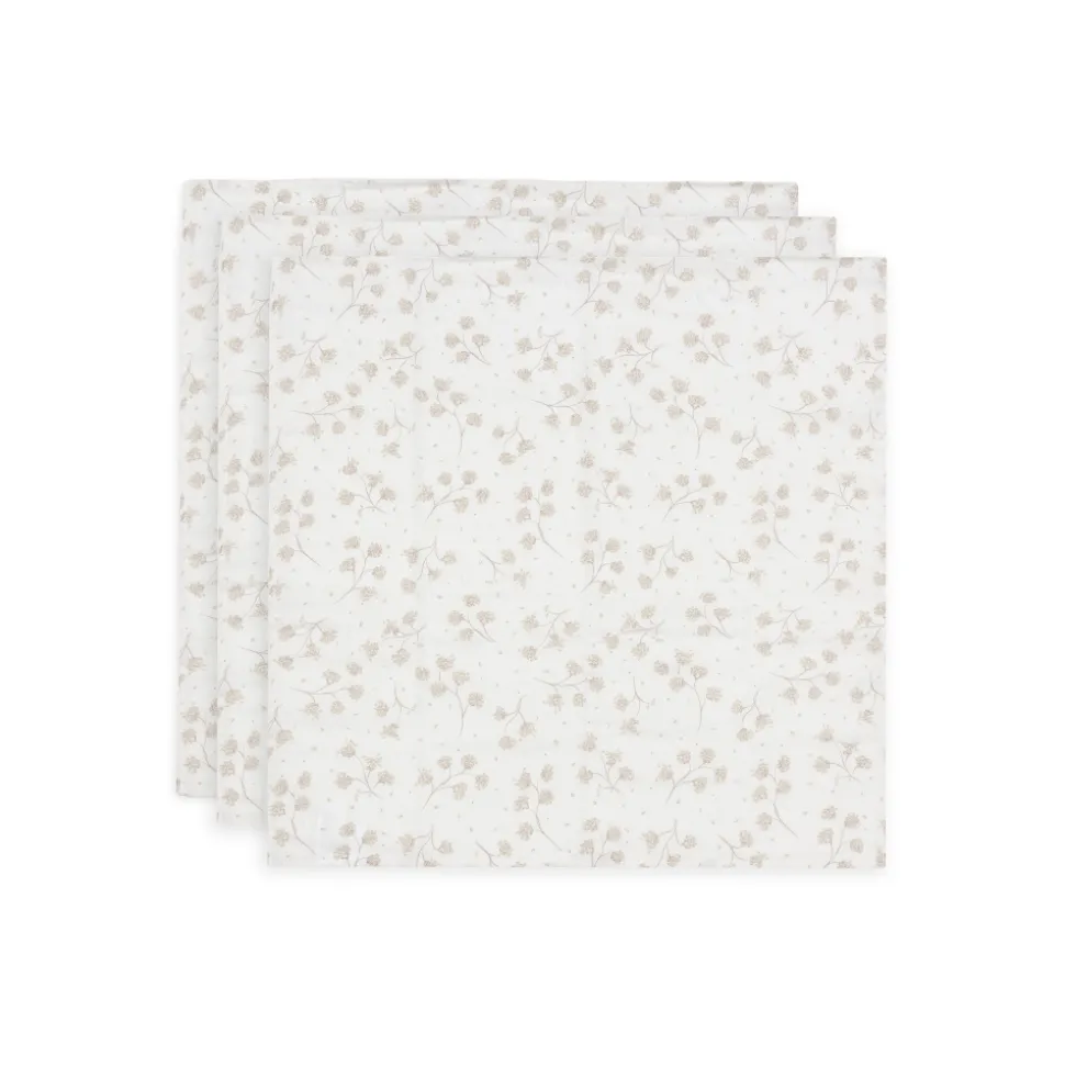 Lot de 3 langes gaze de coton 70 x 70 cm leafy dreams