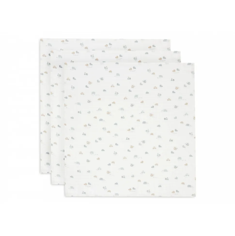 Lot de 3 langes gaze de coton 70 x 70 cm on the go