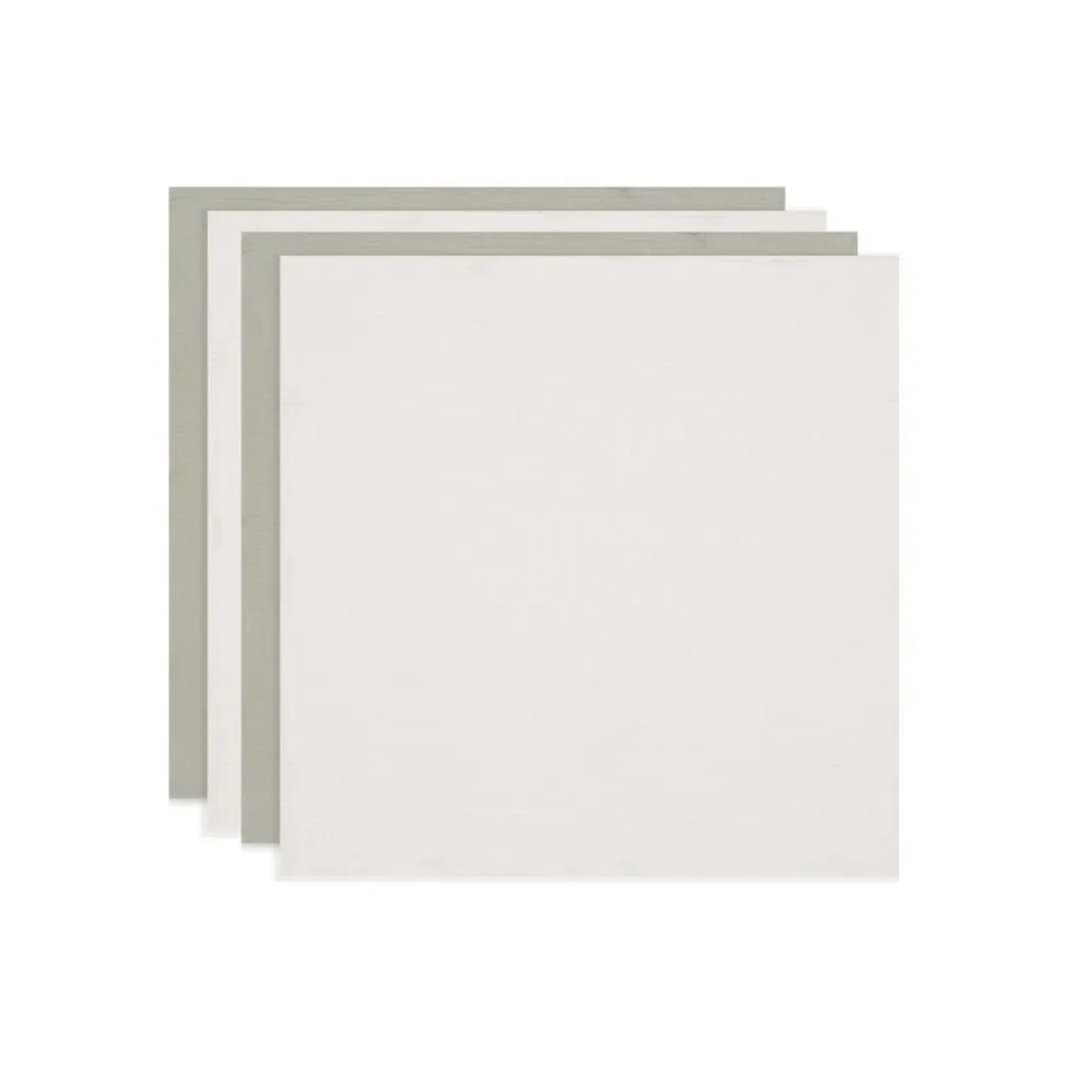 Lot de 4 langes gaze de coton 70 x 70 cm olive et ivoire