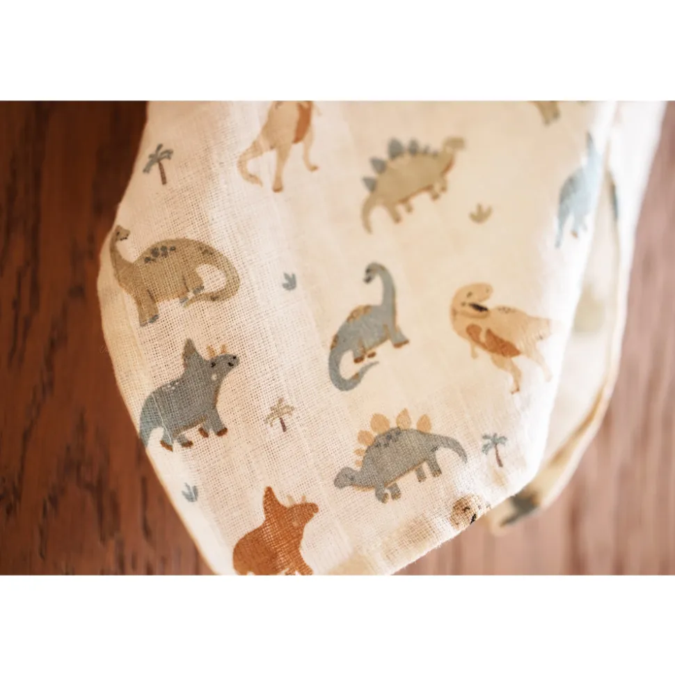 Lot de 2 langes gaze de coton 115 x 115 cm roarsome