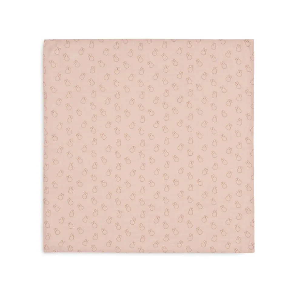 Lot de 3 langes gaze de coton 70 x 70 cm miffy silhouettes wild rose