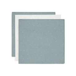 Lot de 3 langes gaze de coton 70 x 70 cm twinkling sea green
