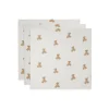 Lot de 3 langes gaze de coton 70 x 70 cm teddy bear