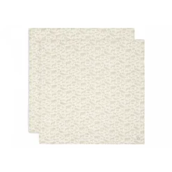 Lot de 2 langes gaze de coton 115 x 115 cm animals nougat